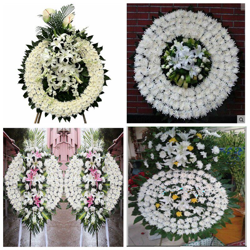 龙岩长汀县上杭武平连城县花圈白事丧事花篮葬礼殡葬鲜花同城店送 - 实物图
