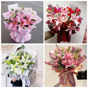 郴州市北湖区苏仙区资兴市同城鲜花店情人玫瑰百合送朋友长辈老婆