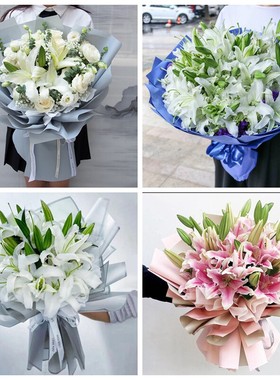 上海静安区南京西路静安寺同城鲜花店圣诞节玫瑰百合送朋友长辈老