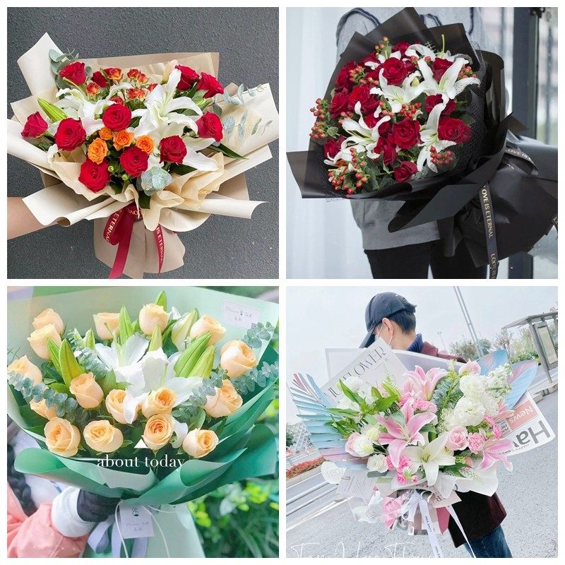 江门市江海区蓬江区新会区同城鲜花店生日玫瑰百合送朋友长辈老婆