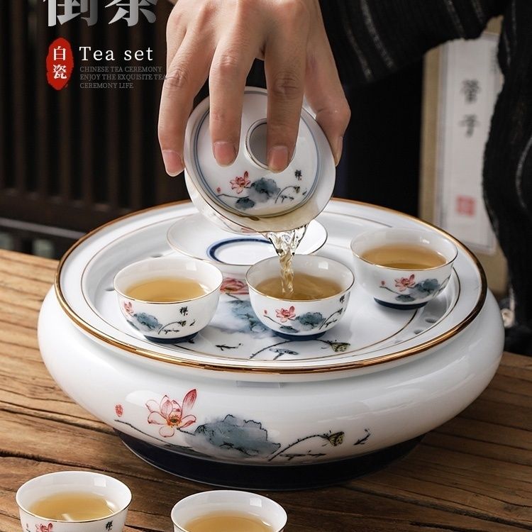 潮汕羊脂玉家用功夫茶具