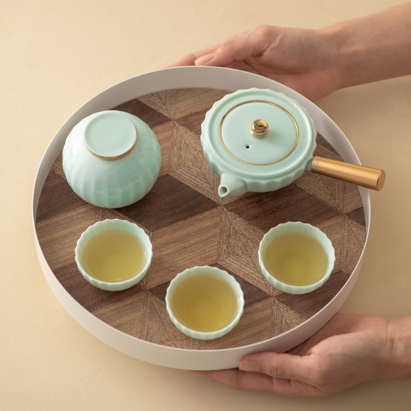 影青瓷便携式旅行茶具一