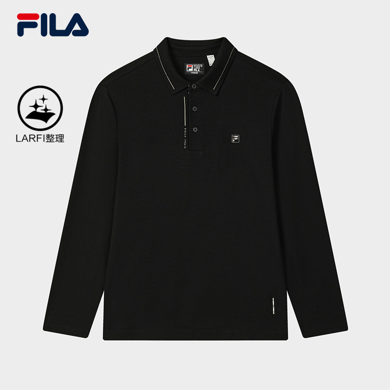 FILA 斐乐官方男子针织长袖POLO衫2025秋季新款时尚休闲基础上衣