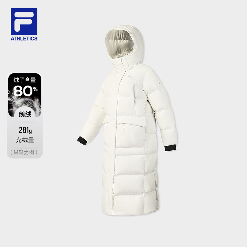 FILA 斐乐官方女士长款羽绒服2024冬季新款健身运动宽松连帽外套,运动服/休闲服装,运动羽绒服,淘宝优惠券,粉丝福利购,淘宝优惠卷
