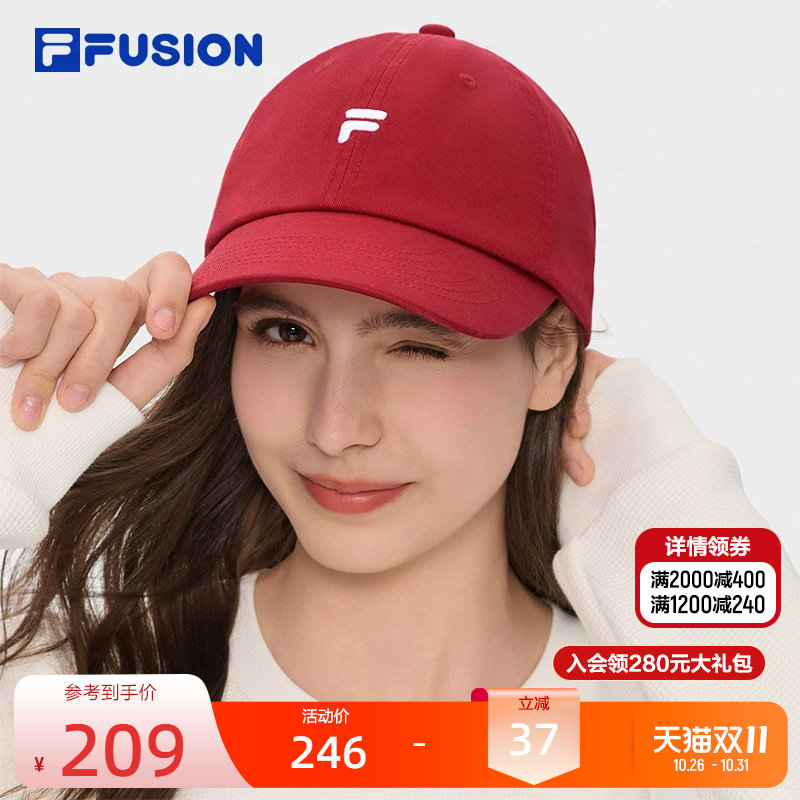 FILA FUSION斐乐官方帽子棒球帽遮阳帽2026新款可爱运动帽鸭舌帽