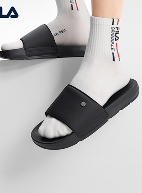 FILA斐乐官方男鞋运动拖鞋2025夏季新款漂流船2休闲黑色鞋子凉拖