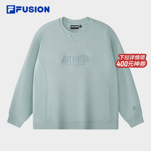 休闲宽松针织上衣 新款 FILA FUSION斐乐潮牌男子套头卫衣2026春季