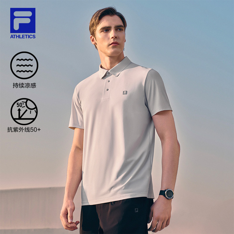 FILA 斐乐官方男子针织短袖POLO衫2026夏季新款健身运动