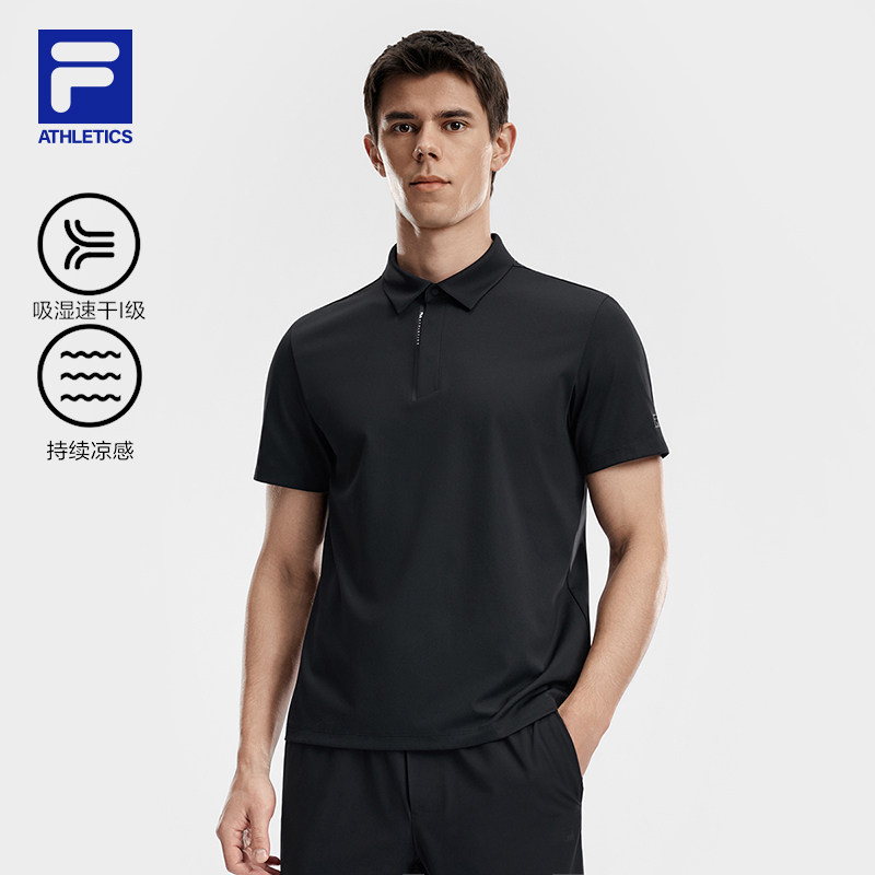 FILA 斐乐官方男子针织短袖POLO衫2026夏季新款健身运动