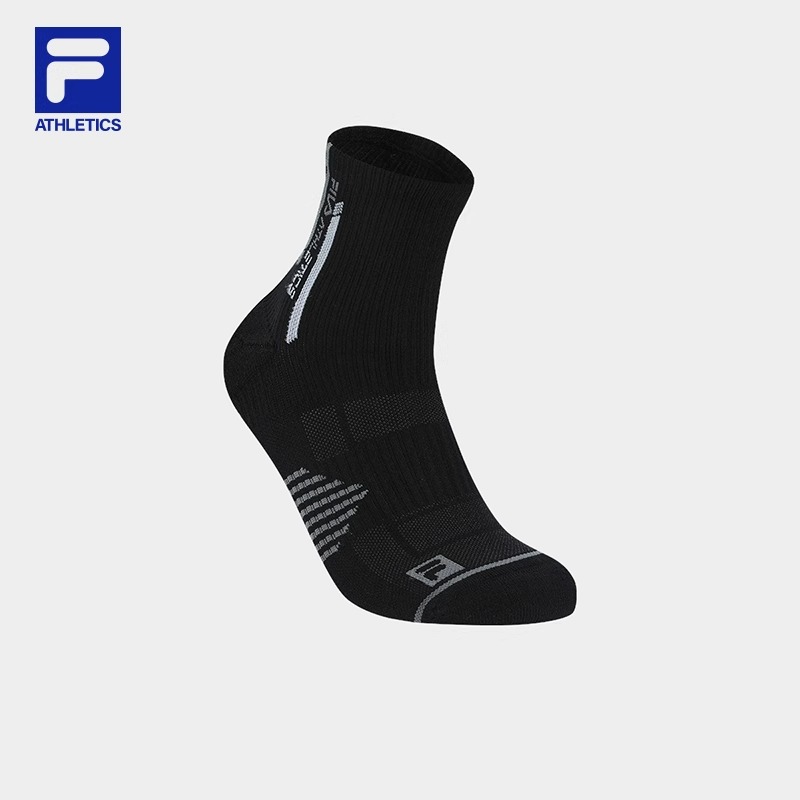 FILA 斐乐官方男袜中腰袜2025夏新款健身运动袜舒适休闲袜中筒袜