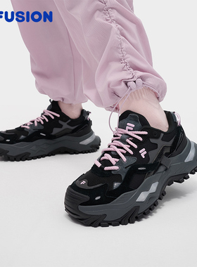 FILA FUSION斐乐潮牌女鞋BIANCO厚底潮鞋2025冬新款硬糖鞋老爹鞋