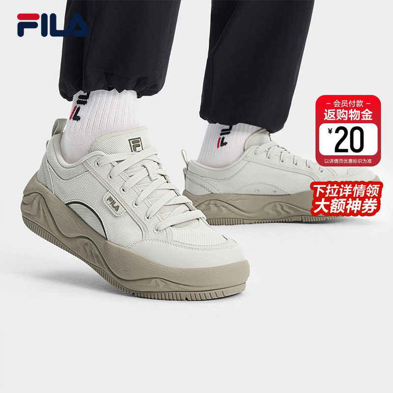 FILA 斐乐官方男鞋帆布鞋2025夏季新款鞋子曲奇运动鞋板鞋休闲鞋