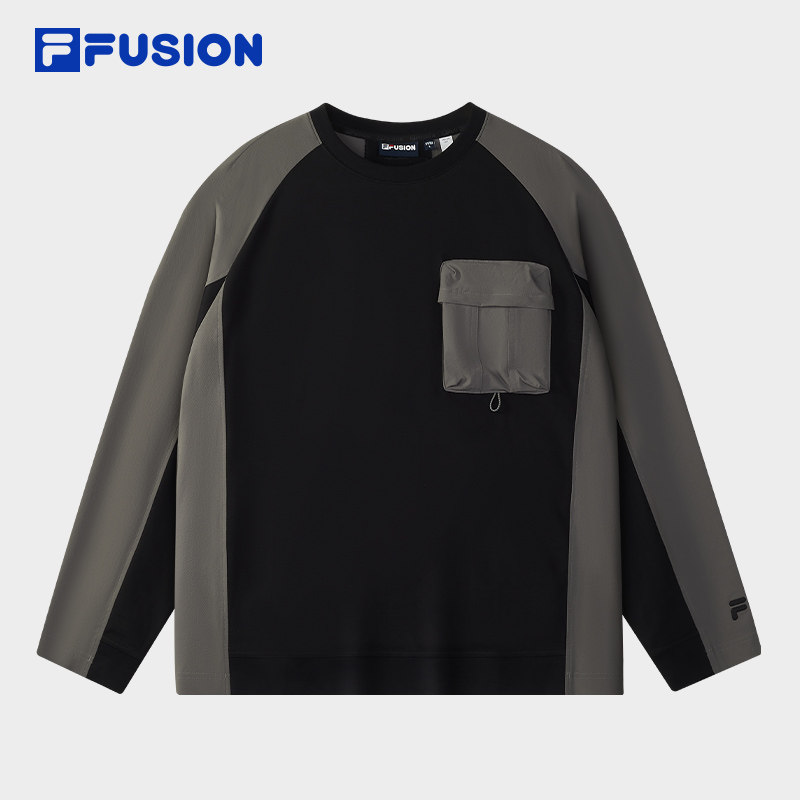 FILA FUSION斐乐潮牌男装上衣2025冬新款时尚休闲宽松拼色长袖T恤,运动服/休闲服装,运动T恤,淘宝优惠券,粉丝福利购,淘宝优惠卷