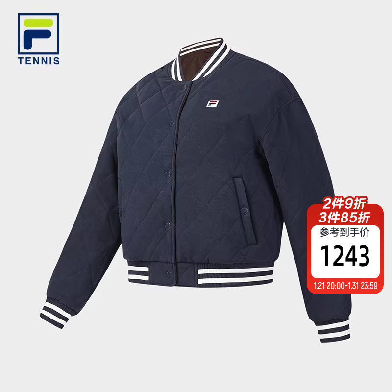 FILA 斐乐官方女士双面穿外套2025冬新款网球运动宽松上衣棒球服,运动服/休闲服装,运动茄克/外套,淘宝优惠券,粉丝福利购,淘宝优惠卷