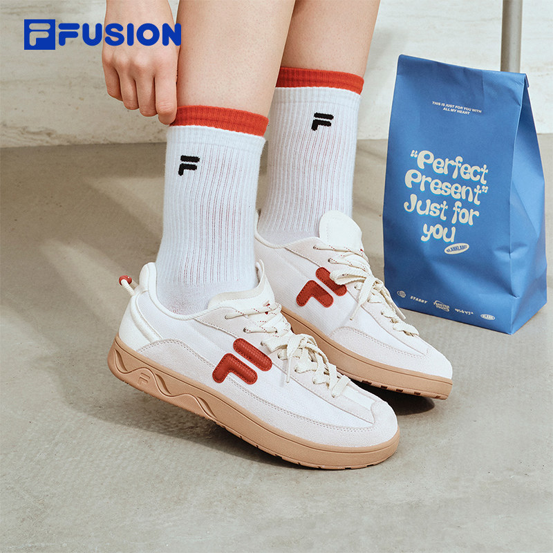 星砾鞋丨FILA FUSION 斐乐女鞋德训鞋板鞋2026秋季新款百搭小白鞋