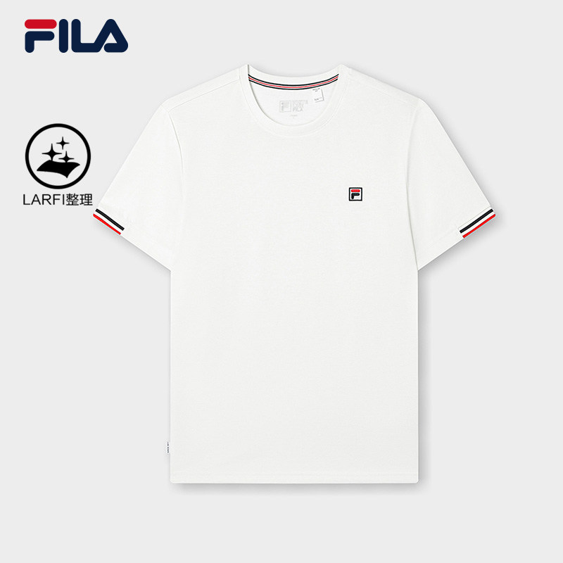 FILA 斐乐官方男子针织短袖衫2025夏新款时尚休闲简约基础圆领T恤,运动服/休闲服装,运动T恤,淘宝优惠券,粉丝福利购,淘宝优惠卷