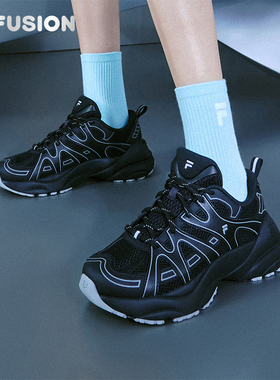 FILA FUSION斐乐潮牌女鞋PATH未来潮鞋2025秋季新款轨迹鞋跑步鞋