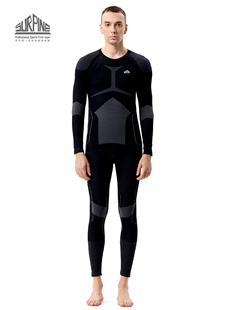 SURPINE逆寒保暖速干排汗功能内衣滑雪秋冬登山徒步运动打底衣男