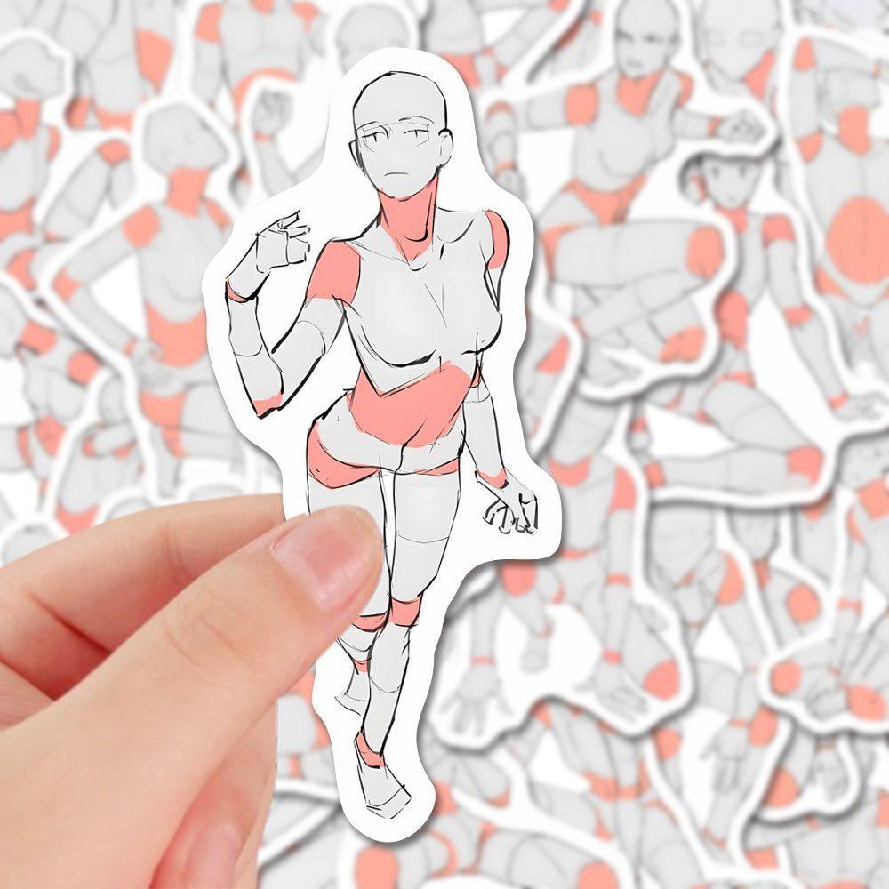 160张人体动态体块练习贴纸美术素描线稿生创意贴画diy笔记本防水,文具电教/文化用品/商务用品,贴纸/立体贴纸,淘宝优惠券,粉丝福利购,淘宝优惠卷
