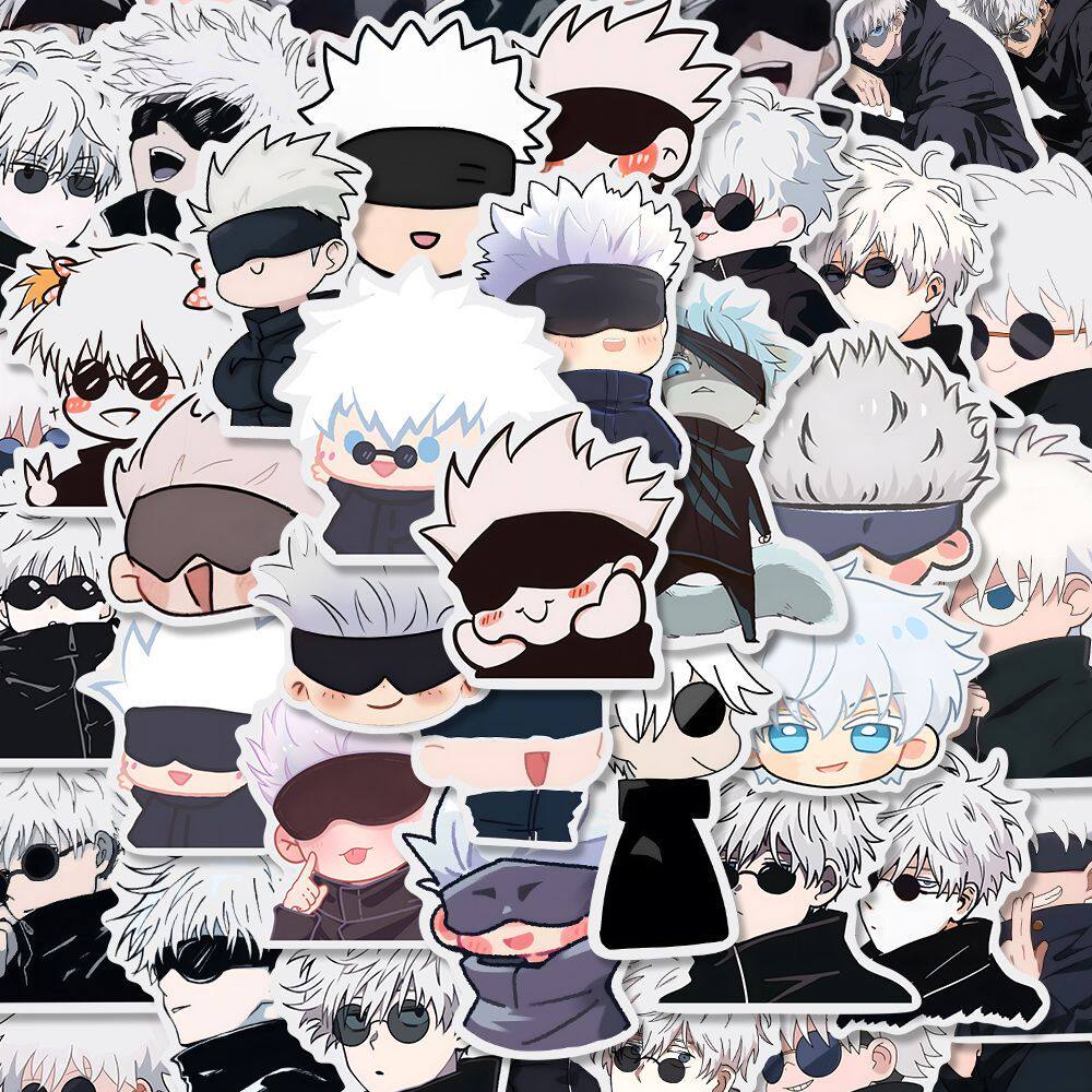 108张q版可爱五条悟贴纸爆款二次元动漫手机壳ipad笔记本防水贴纸