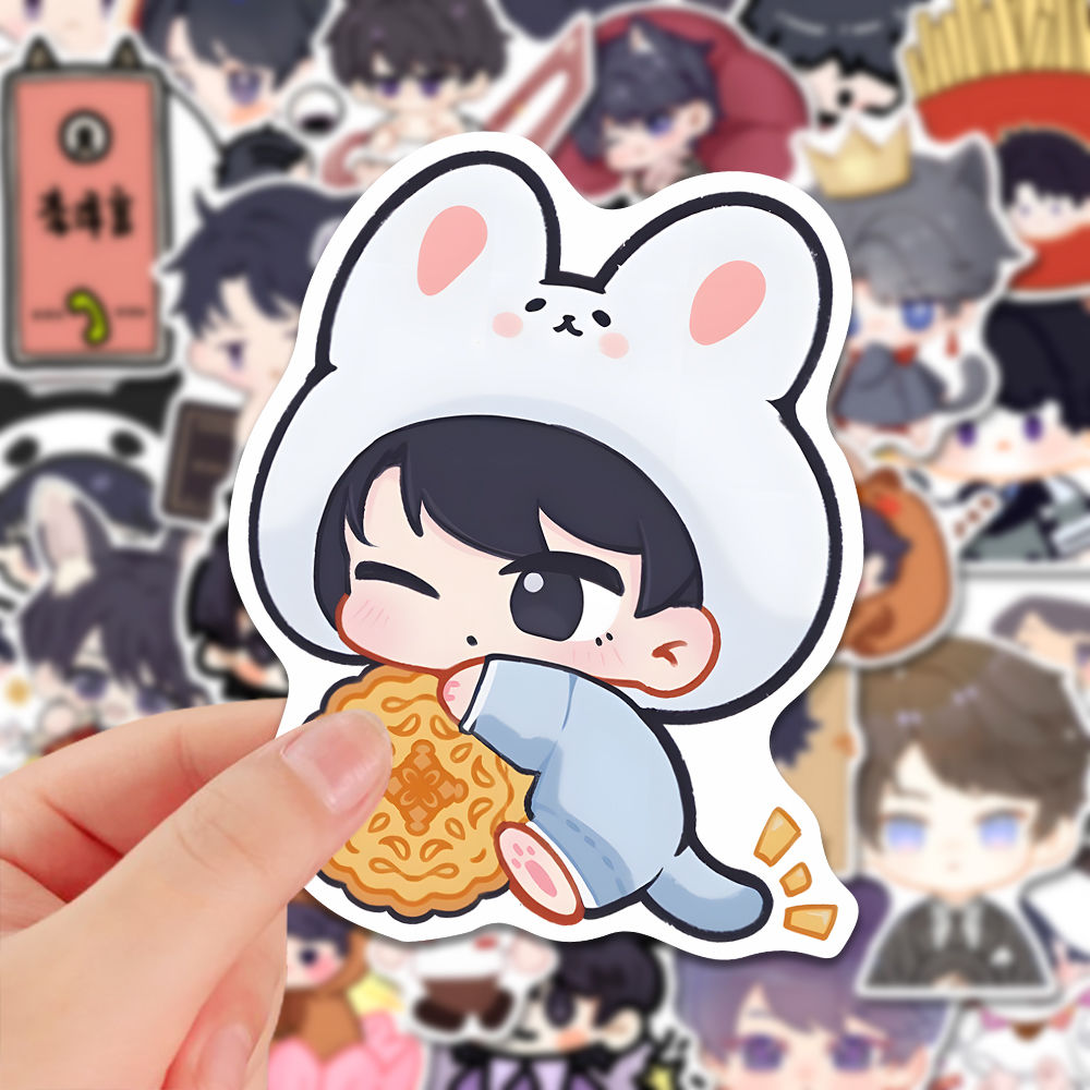 96张恋与制作人q版李泽言卡通可爱贴纸二次元周边diy笔记本粘贴