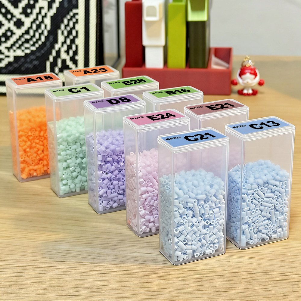 302色号色卡全套色系拼豆便签贴纸MARD长方形补充豆色卡标签贴