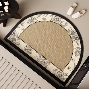 浴室地板垫半圆形硅藻泥吸收垫浴室厕所防滑脚垫耐污地毯垫