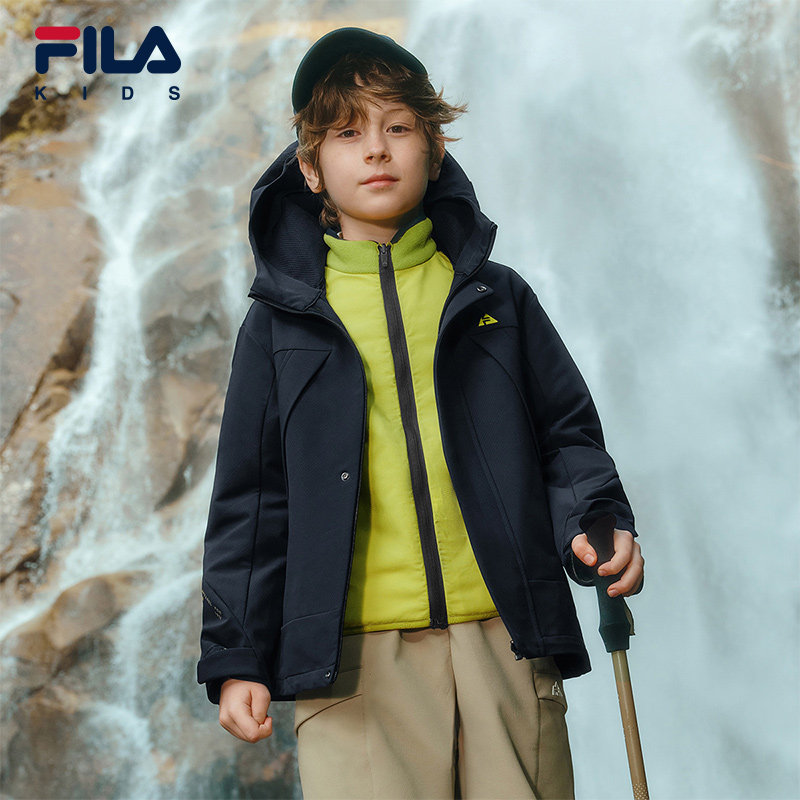 FILA斐乐儿童冲锋外套两件套2025冬季新款男中大童连帽防水户外服,童装/婴儿装/亲子装,普通外套,淘宝优惠券,粉丝福利购,淘宝优惠卷