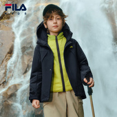 FILA斐乐儿童冲锋外套两件套2025冬季 新款 男中大童连帽防水户外服