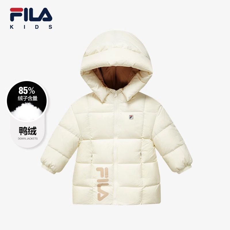 FILA���ͯװ��ͯ����2023�ﶬ�¿�СͯŮͯ��ů�г�����ñ���޷�