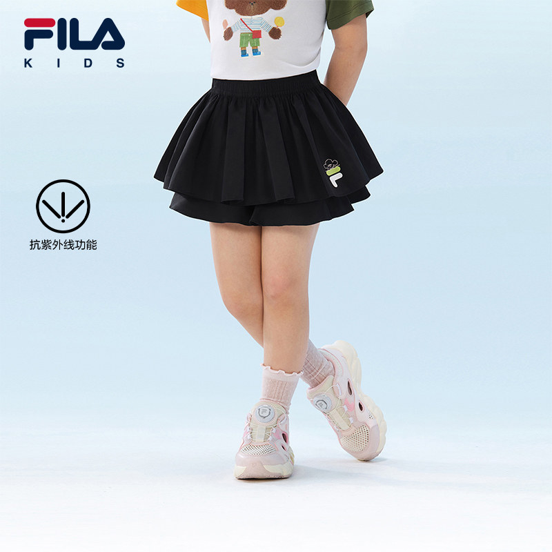 FILA斐乐儿童童装蓬蓬裙2026年夏季新款女童梭织裤裙中小童半身裙