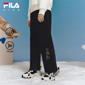 抗菌功能 FILA斐乐儿童童装 2025年冬季 新款 男女中大童加绒长裤