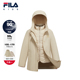 新款 FILA斐乐儿童童装 羽绒服2026年春季 女童中大童梭织羽绒两件套