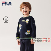 液氨整理 FILA斐乐儿童童装 卫衣2026年春季 新款 男小童套头上衣