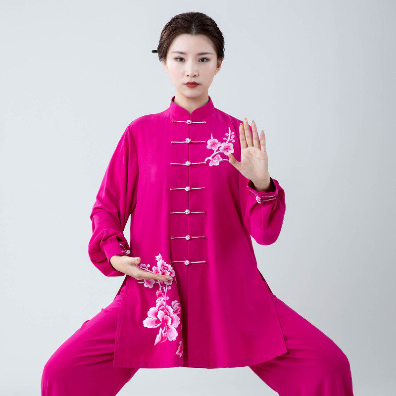御尊武当星光麻太极服女新款太极拳练功服练武术表演服中国风刺绣