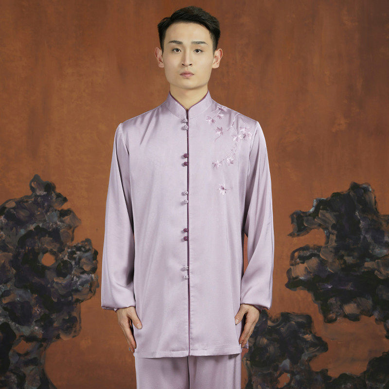 御尊武当太极服女男新款飘逸刺绣武术服太极拳服练功服表演服春秋