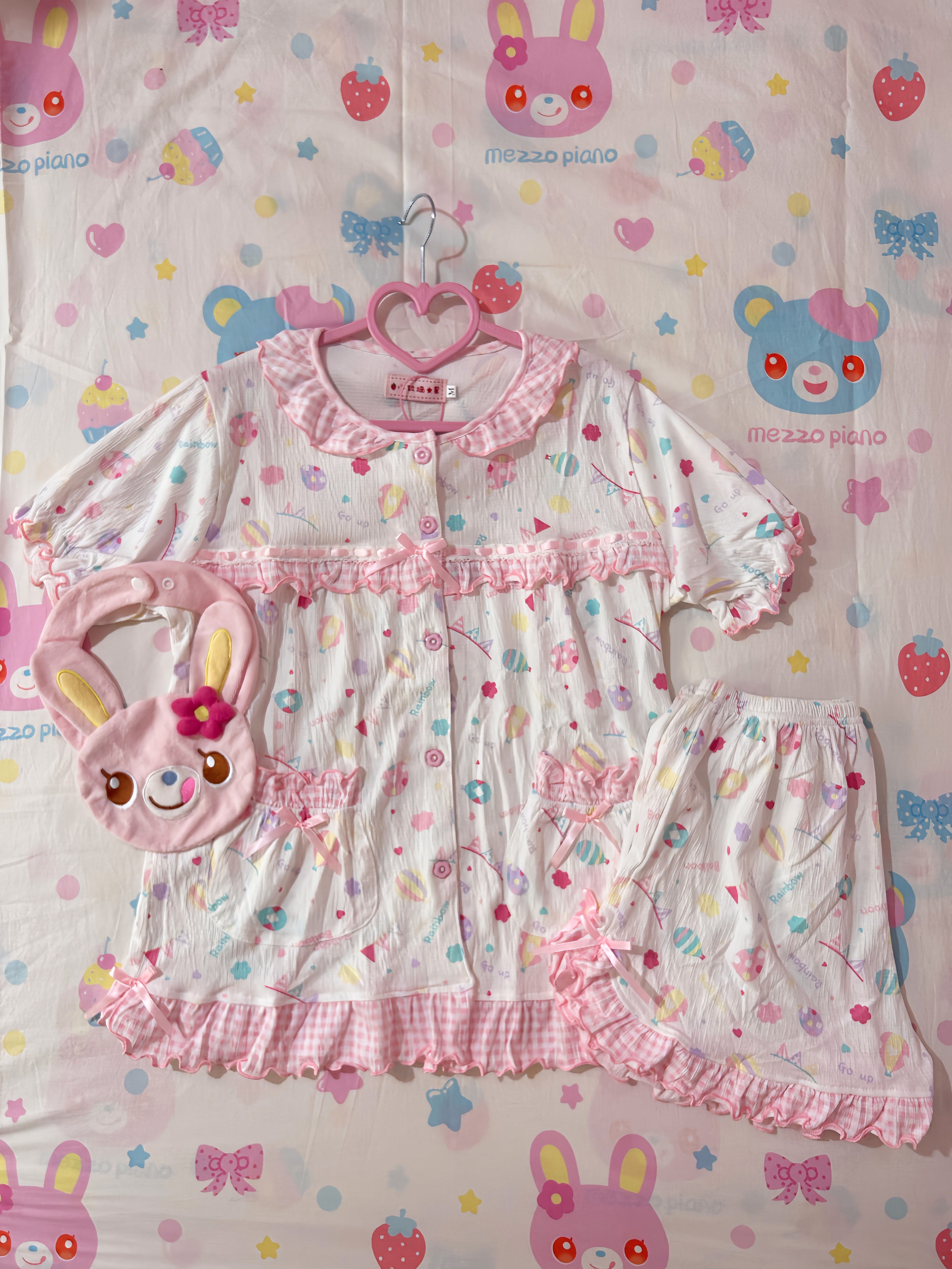 【小软摘星星】昭和气球绉布短袖短裤两件套睡衣