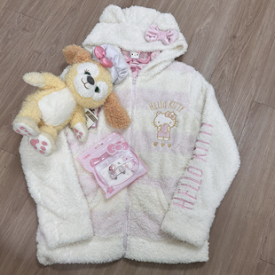 【小软摘星星】自制kt凯蒂猫长毛绒家居服长袖长裤套装