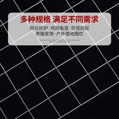 热镀锌电焊网片网格养殖网铁丝网围防栏防丝锈钢栏网防护鼠网家用