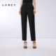 LANCY 裤 朗姿2025年春新款 女简约气质商务直筒裤 高腰显瘦黑色西装