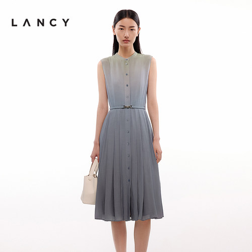 立领领型 渐变效果 无袖设计