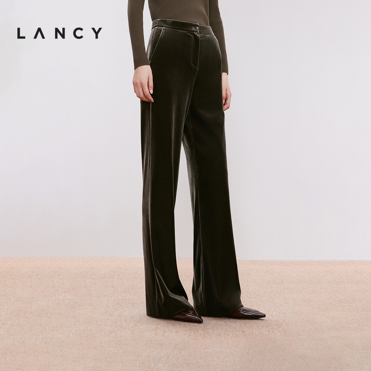 柔和光泽 直筒廓形 中高腰头