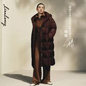 宋佳同款 新款 ｜匈牙利鹅绒 LANCY 朗姿秋冬季 长款 连帽羽绒服女