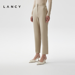 LANCY/朗姿羊毛西装裤2022秋冬新款高腰修身商务通勤套装裤子女