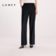 通勤高腰直筒阔腿羊毛西装 朗姿2025夏新款 LANCY 裤 女 秀场同款