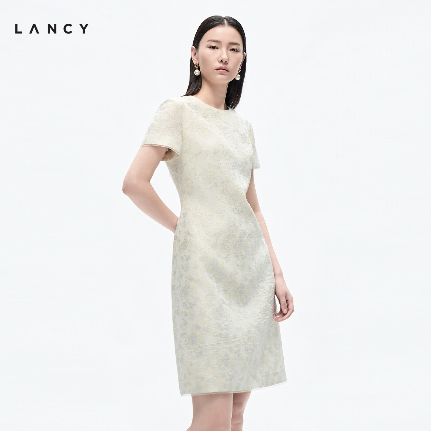 【刺绣提花】LANCY/朗姿2026夏季新款新中式高级感重工显瘦连衣裙