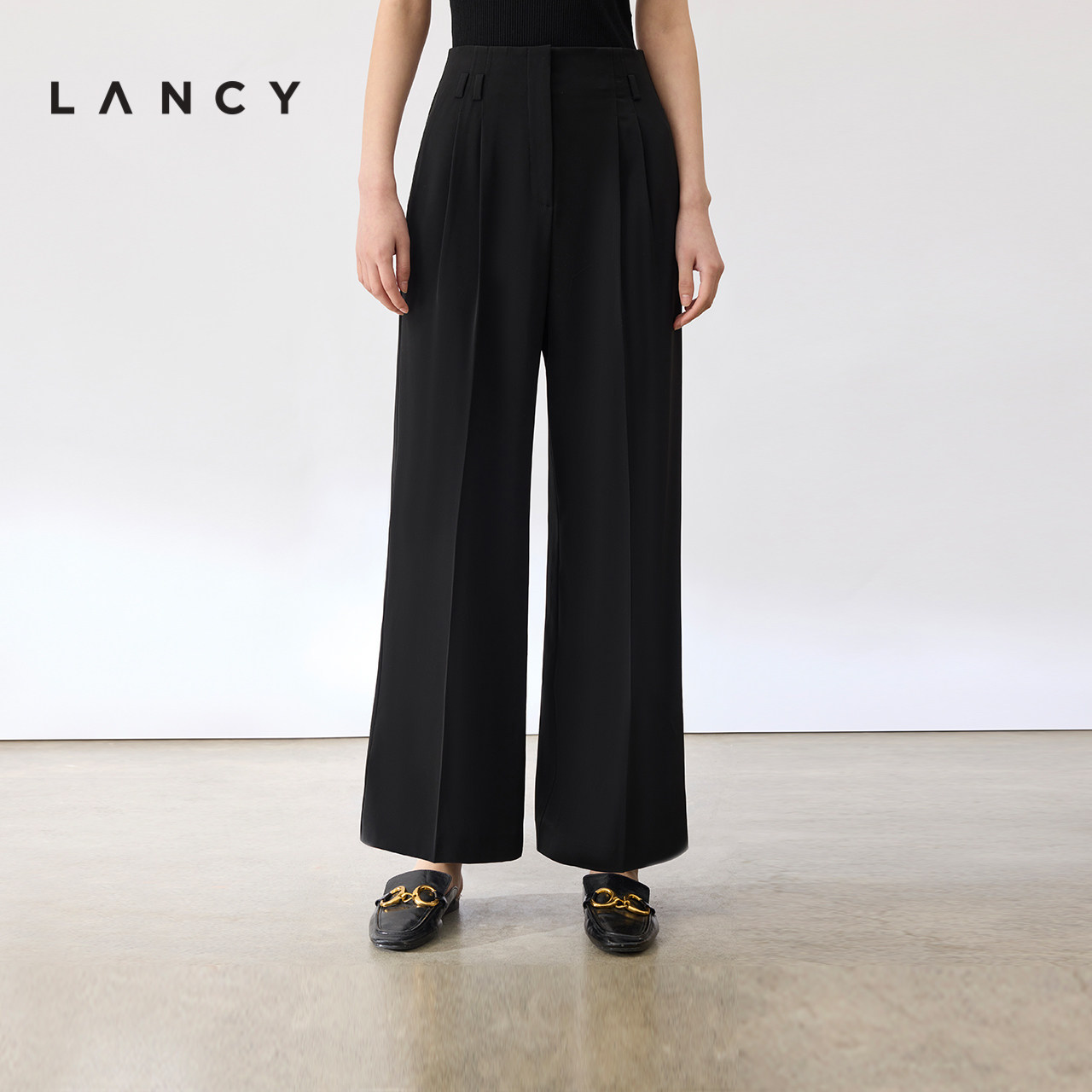 夏季西裤LANCY时尚阔腿直筒