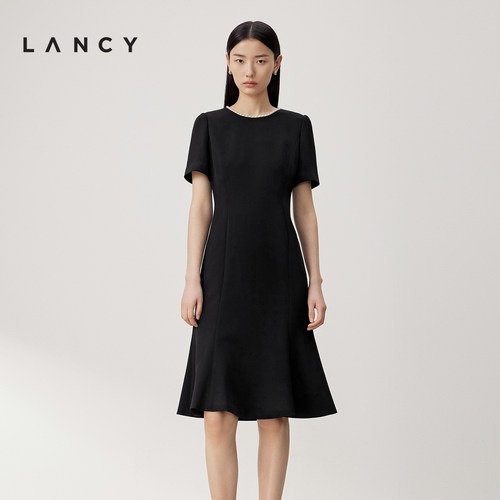 朗姿2024夏季新款收腰