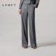 新款 朗姿2025秋季 子女 长裤 绵羊毛 直筒阔腿高端通勤西装 LANCY