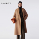 气质翻领长绒双面呢中长大衣女 朗姿25冬新款 羊驼毛羊毛 LANCY